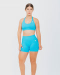 BRA SPORTIVO HALTER PUSH UP BASIC – AZZURRO CIANO