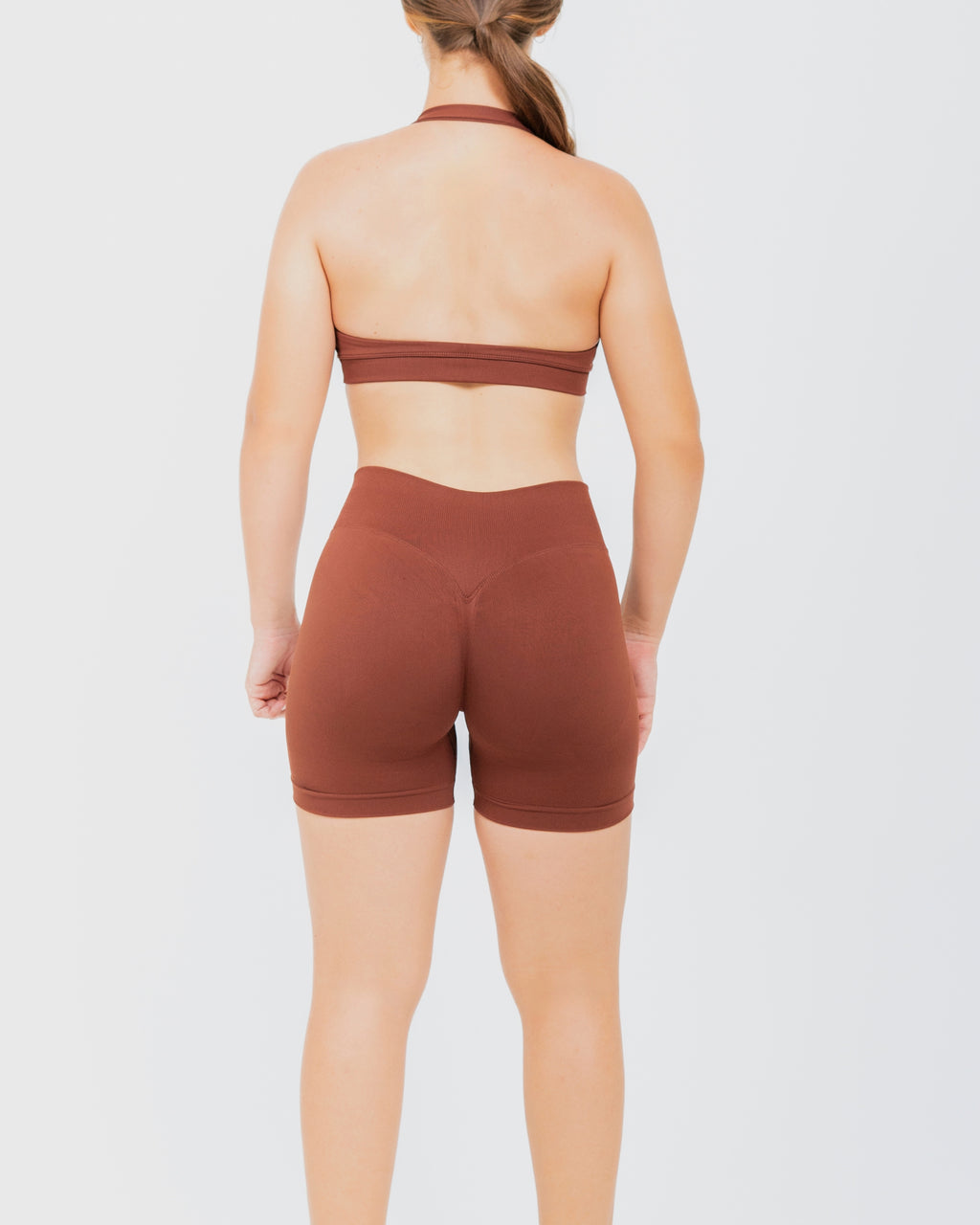 BRA SPORTIVO HALTER PUSH UP BASIC – MARRONE