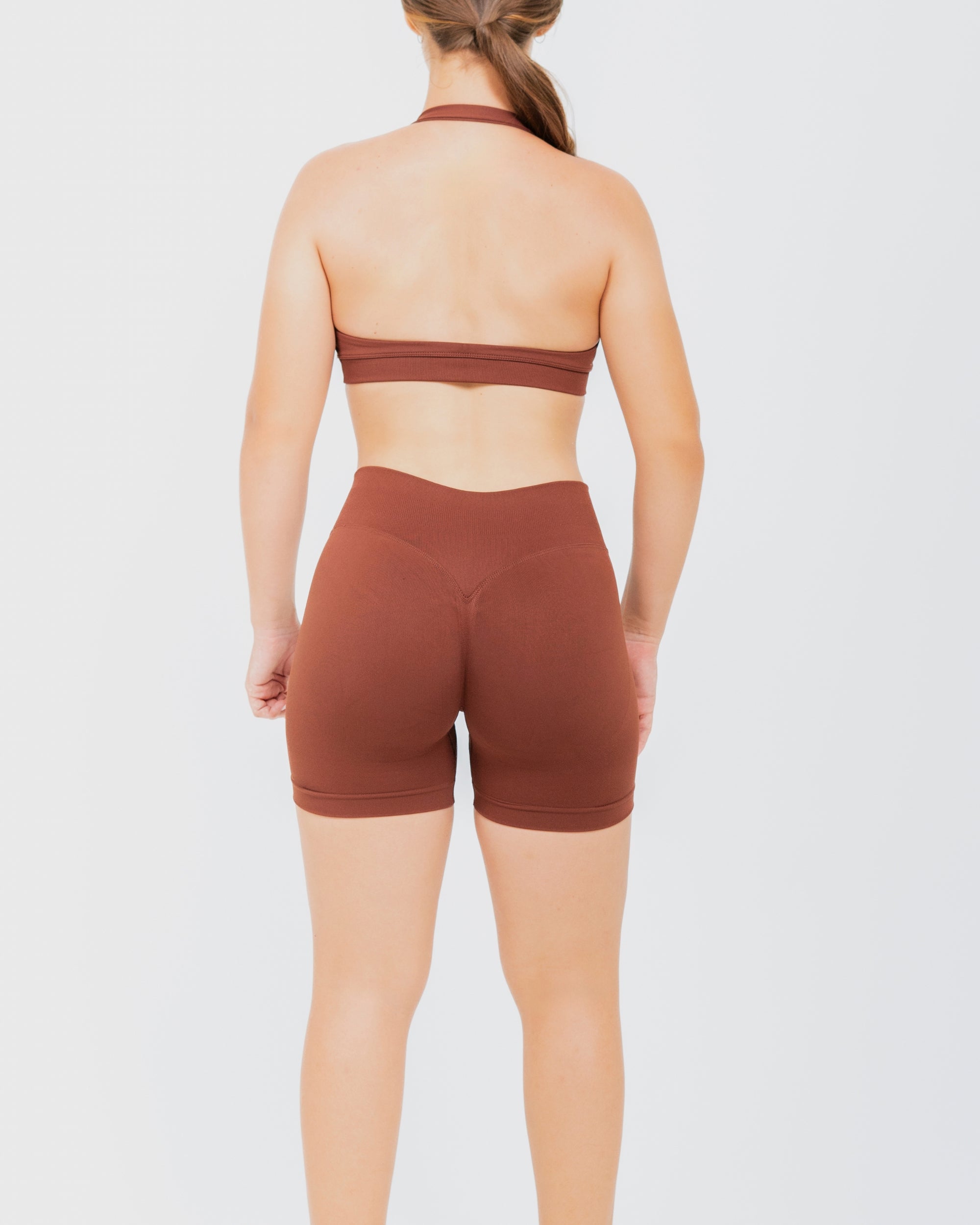 BRA SPORTIVO HALTER PUSH UP BASIC – MARRONE