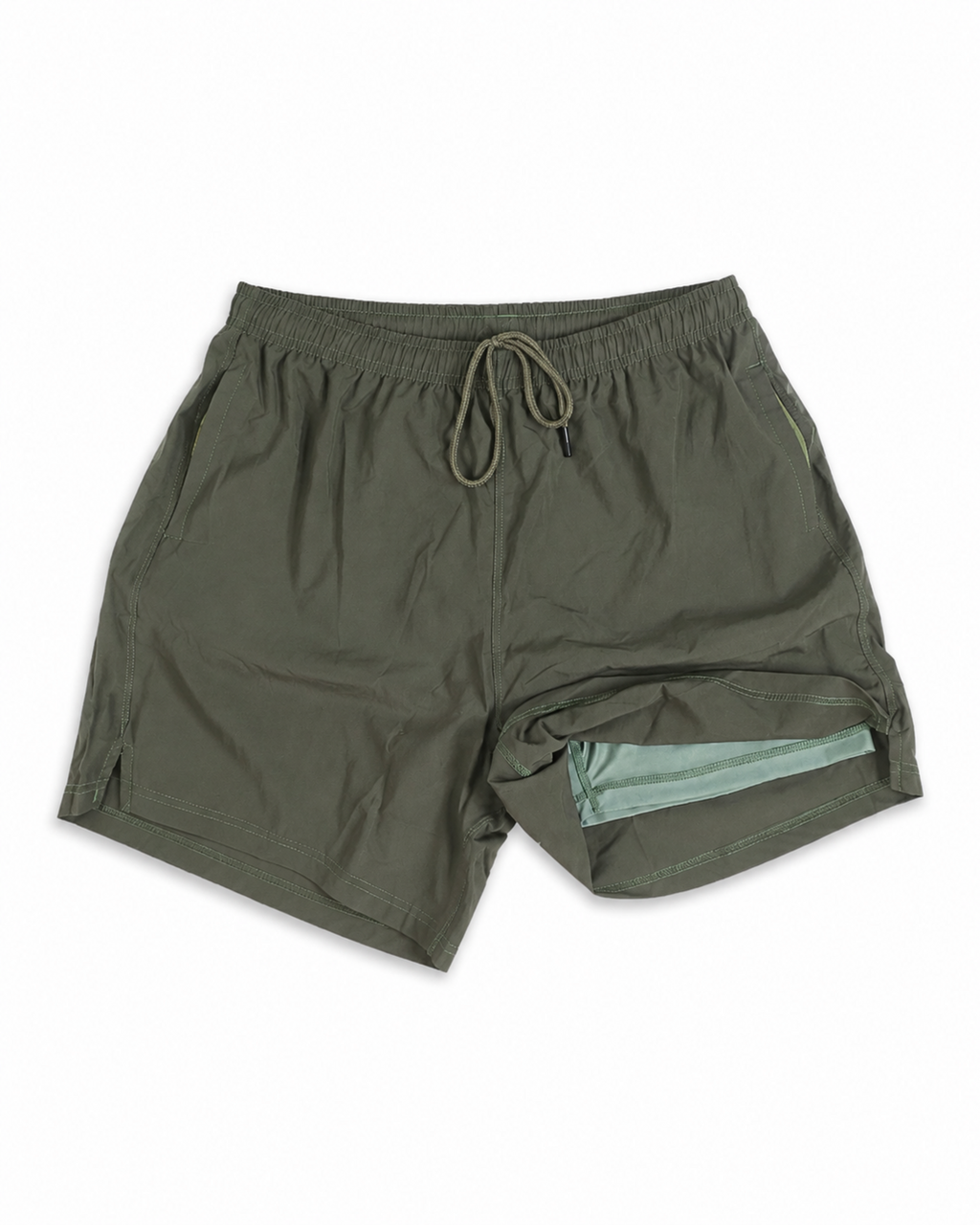 SHORT TECNICI 2-IN-1 BASIC MEN – VERDE MILITARE