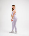 Jumpsuit deportivo con espalda abierta  Lila