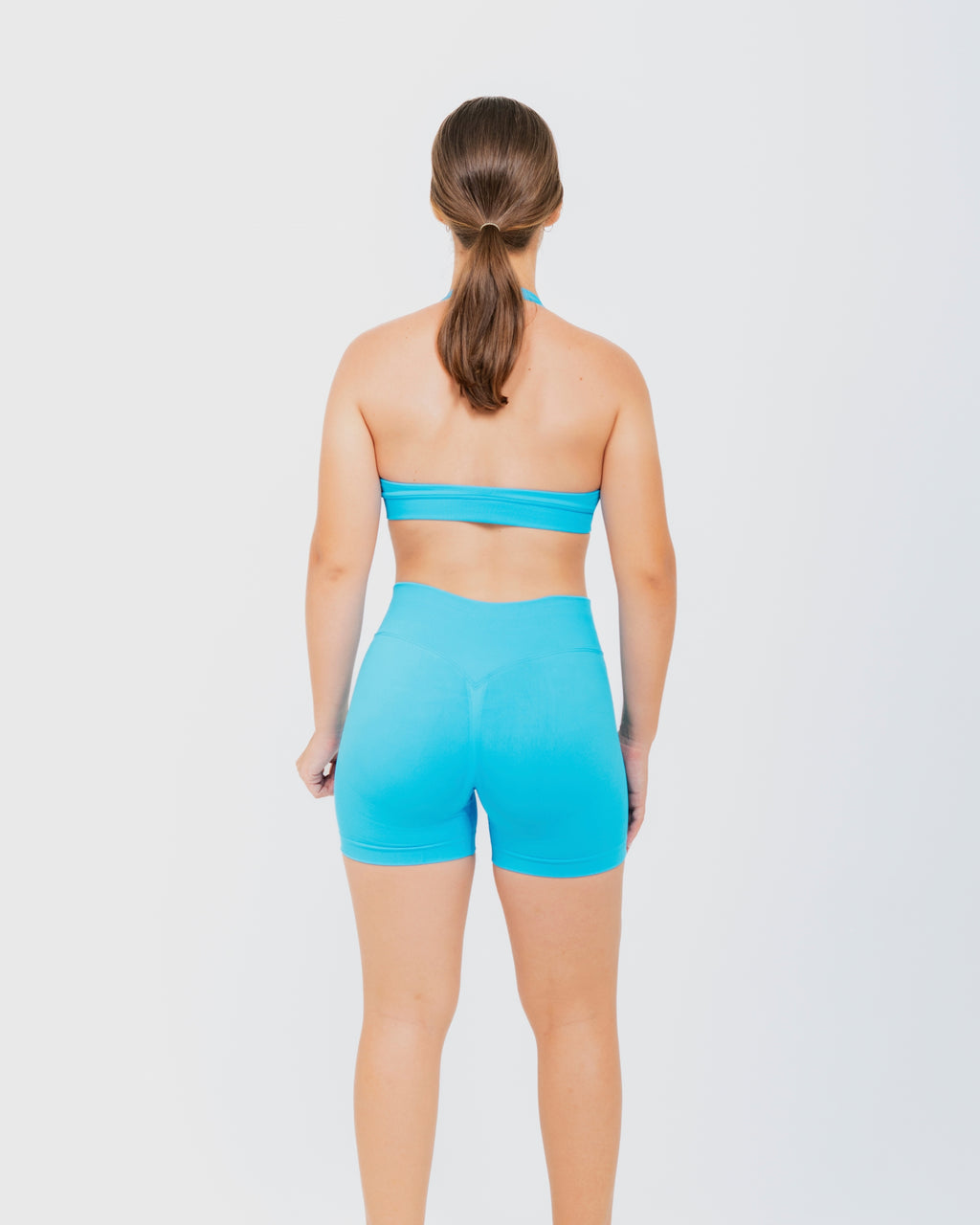 BRA SPORTIVO HALTER PUSH UP BASIC – AZZURRO CIANO