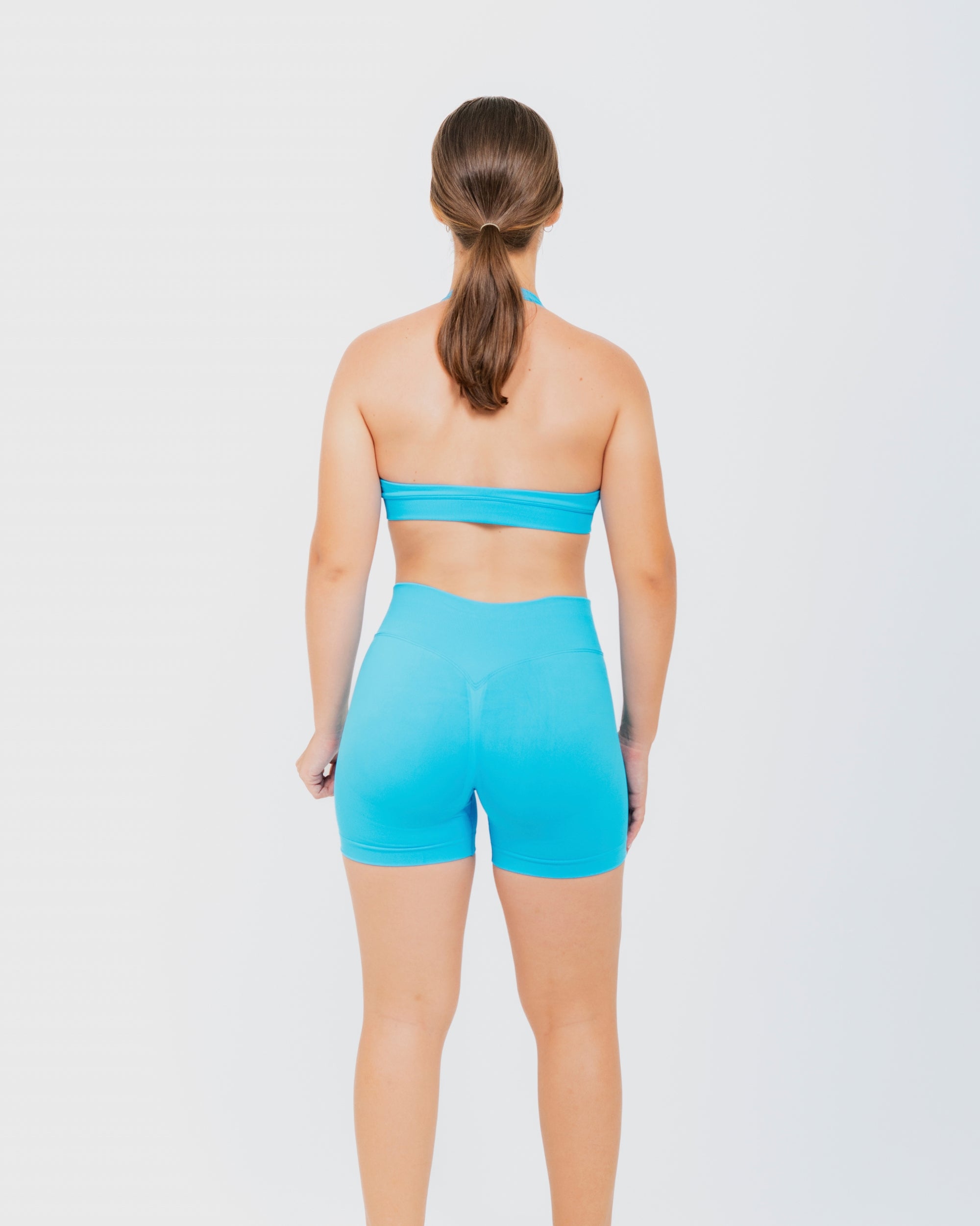 BRA SPORTIVO HALTER PUSH UP BASIC – AZZURRO CIANO