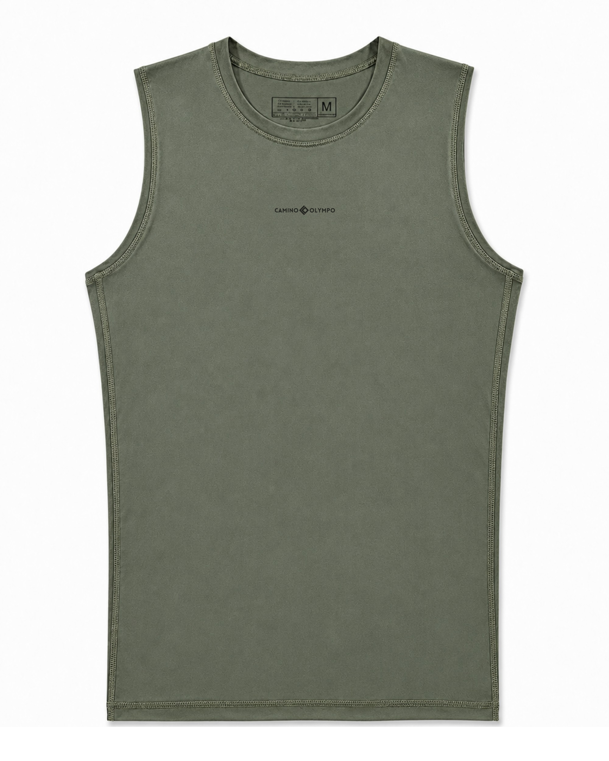 CANOTTA TECNICA COMPRESSION BASIC MEN – VERDE MILITARE CHIARO